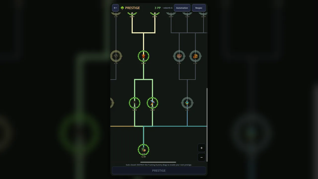 World Tree — prestige and long-term progression.